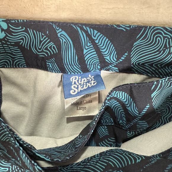 Rip Skirt Hawaii Women's Large Floral Wrap Length 2 Resort Wear Beach Coverup - Picture 3 of 7